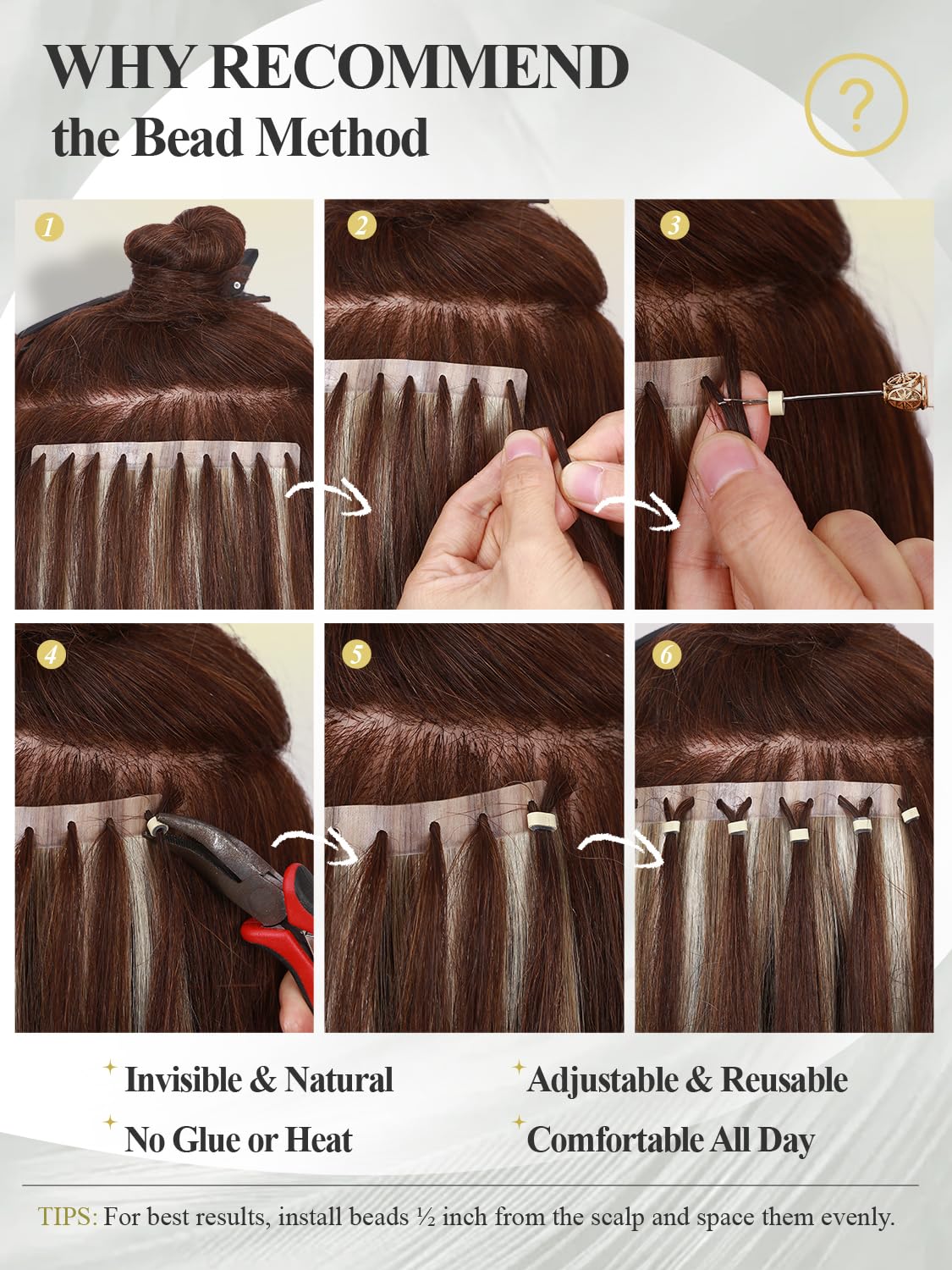 Invisible Weft Hair Extensions - Real Human Hair PU Skin Weft | Seamless T4/27 Balayage Caramel Blonde (16 Inch, 35g, 4 Pcs)