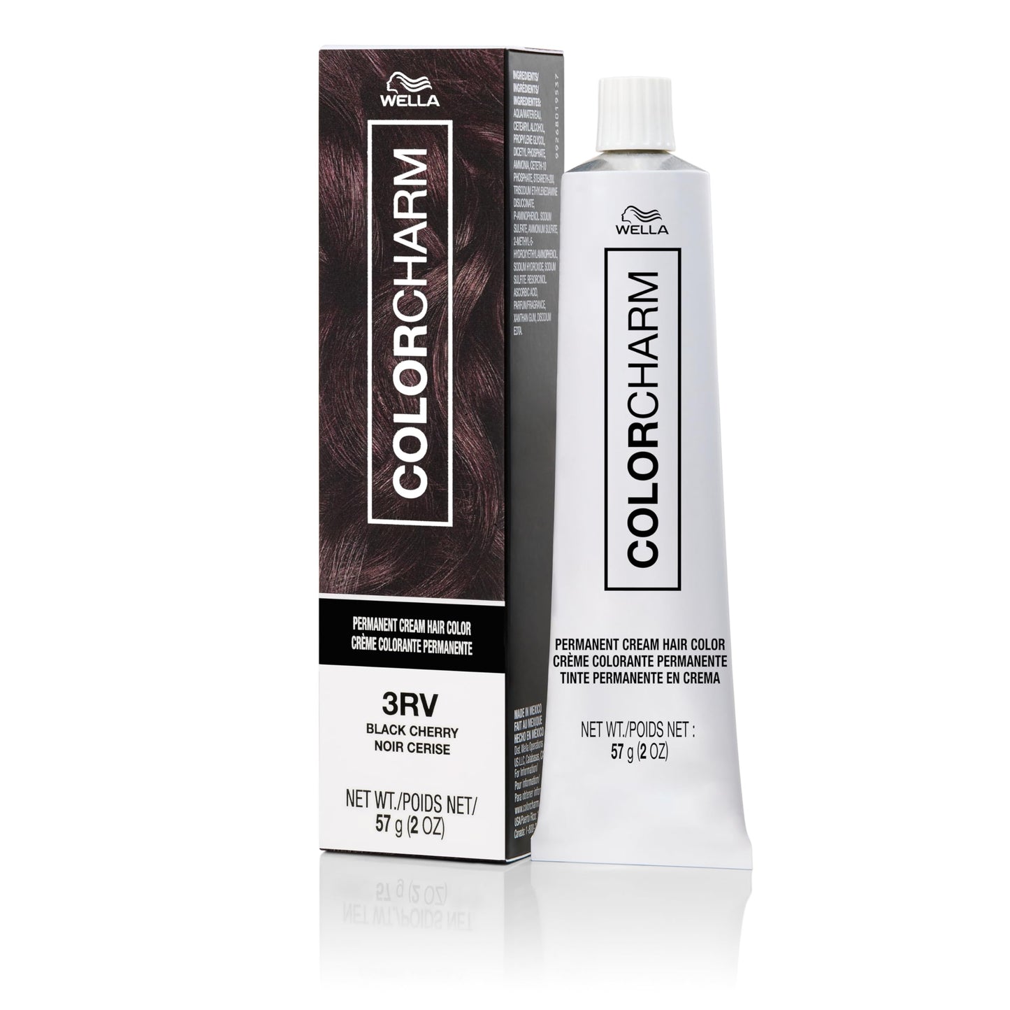 COLORCHARM Permanent Cream Hair Color, 3RV Black Cherry, 2 oz.