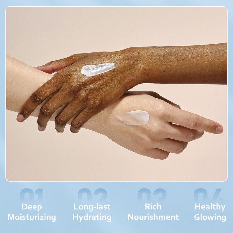 ÉCLAT NATUREL Shea Butter Hand Cream, Made with 45% Shea Butter Moisturizer for Dry Hands, Vitamin E Niacinamide Ceramide Hand Lotion, Radiant Nourish Moisturizing Cream, 2.37 Fl Oz