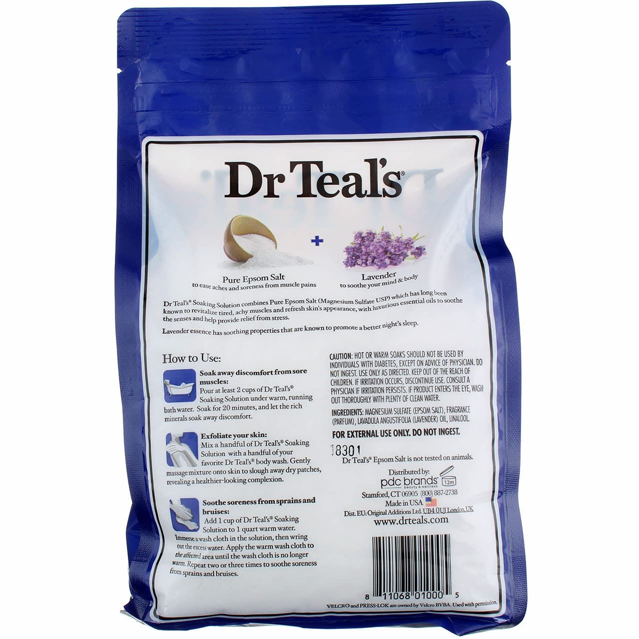 Dr Teal's Epsom Salt 4-Pack (12 lbs Total) Soothe & Sleep with Lavender