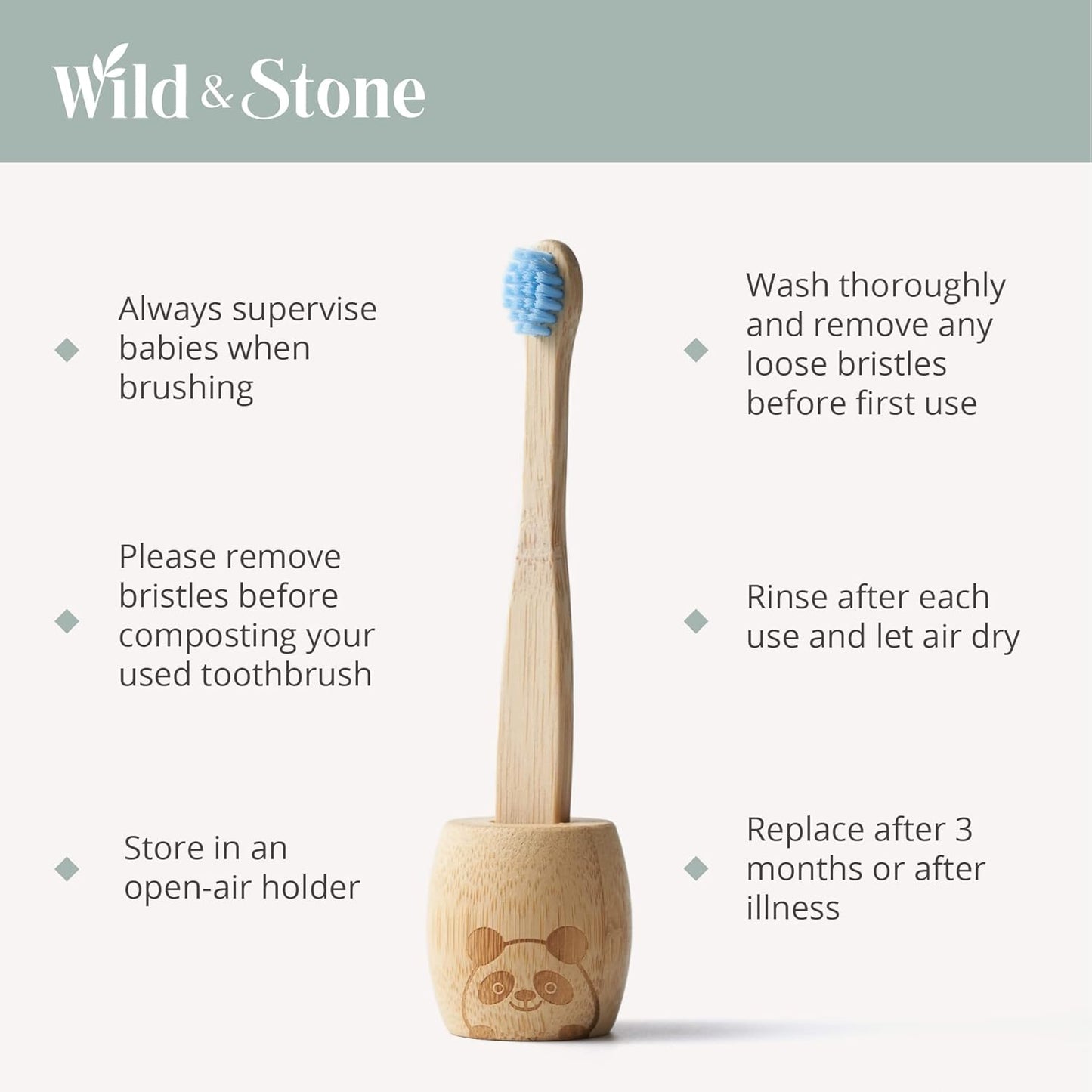 Organic Baby Bamboo Toothbrushes - 4 Pack with Soft Bristles | 100% Compostable & BPA-Free | Vegan-Friendly