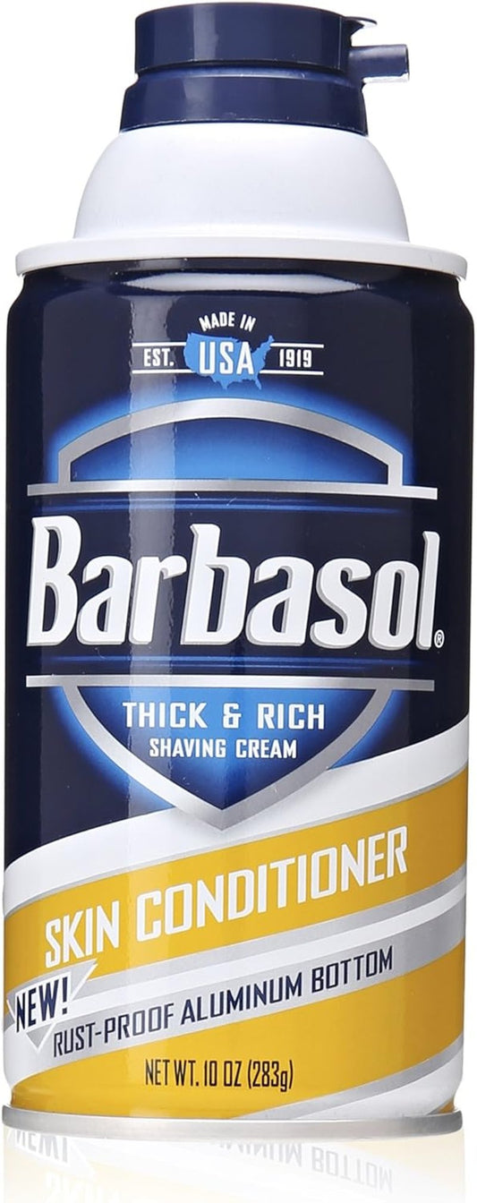 Barbasol Shaving Cream for Men - Thick & Rich Skin Conditioner | 10 Ounce