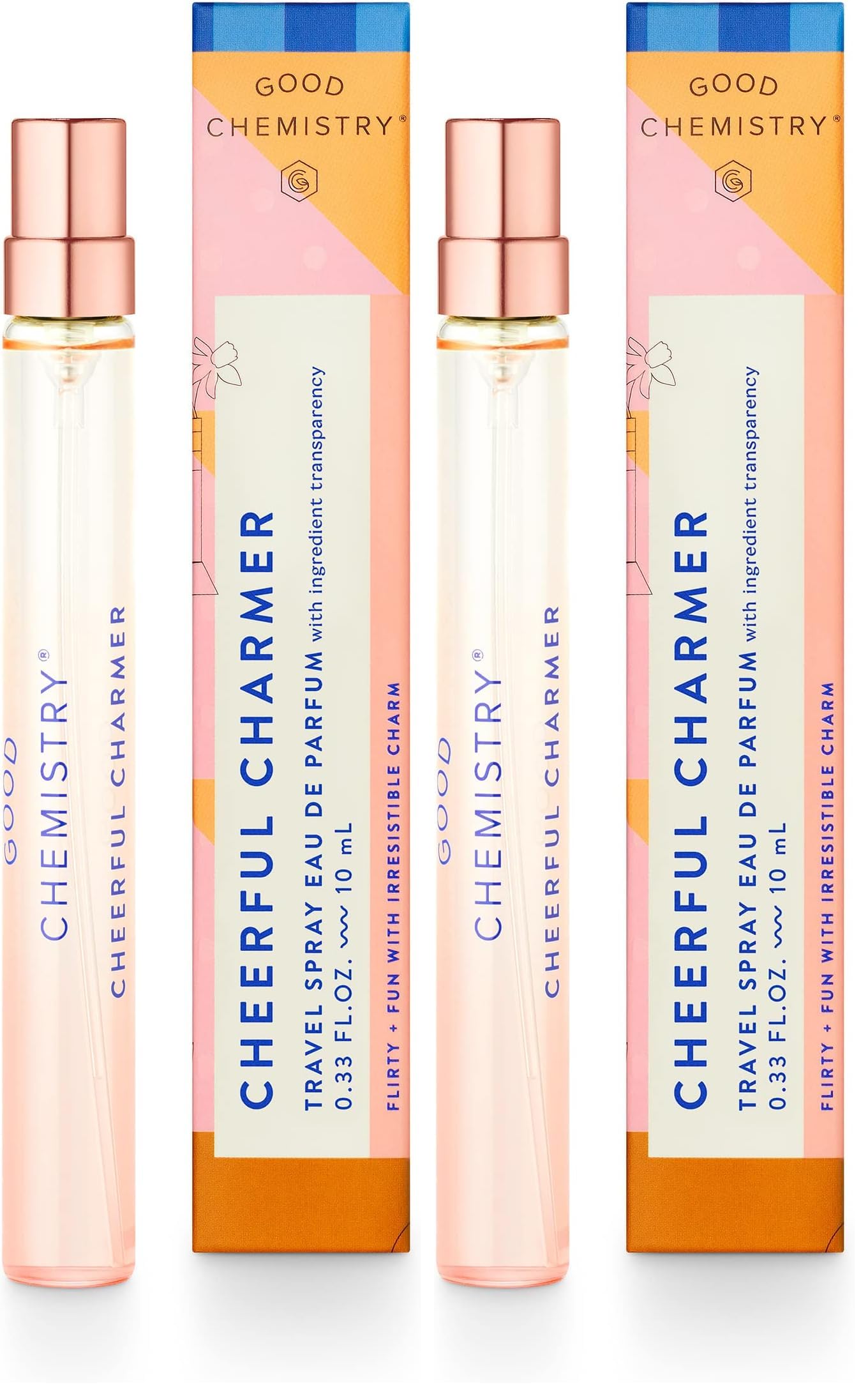 Good Chemistry Cheerful Charmer Eau de Parfume Travel Spray (Pack of 2)