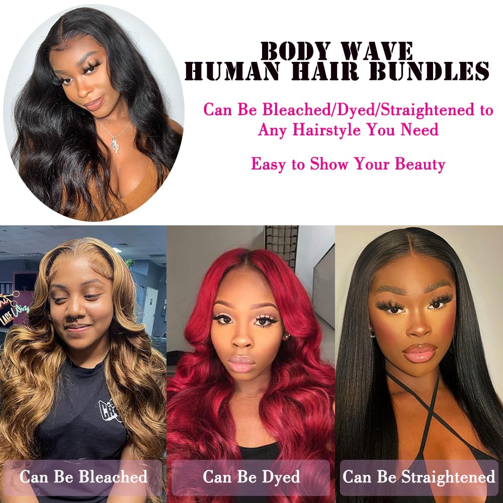 12A Human Hair Bundles 16 Inch Body Wave Bundles Human Hair Extensions 100g