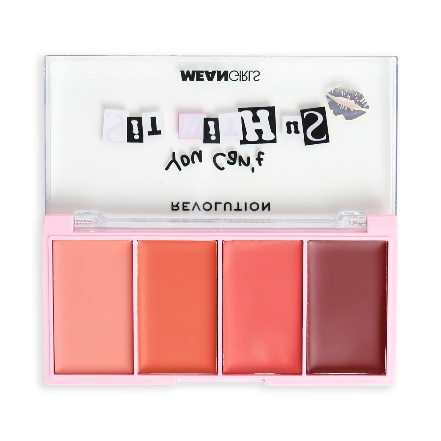 Mean Girls x Revolution Cream Blush Palette - 4 Vegan Shades for Face & Cheeks | 2.12 oz