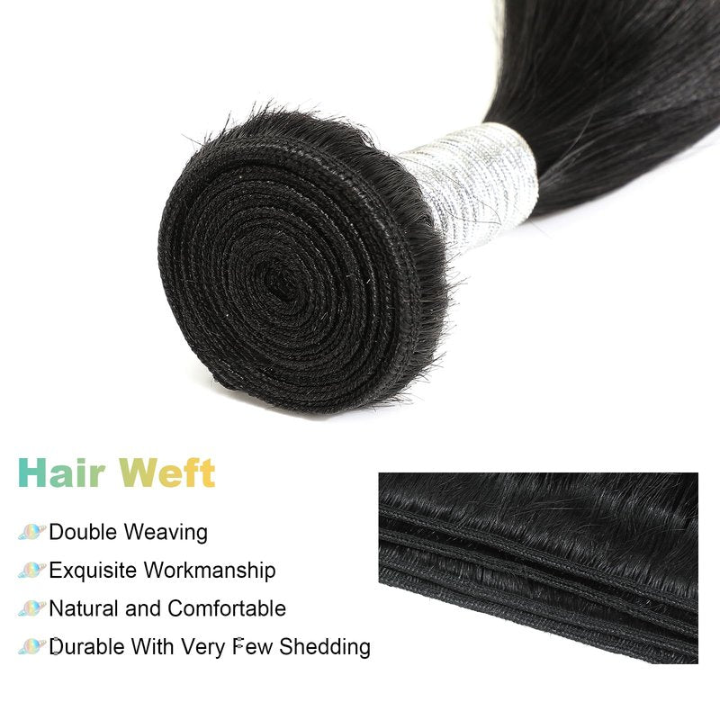 AnJudyReid 13A Straight Bundles Human Hair Bundles Straight 1 Bundle 20 Inch Brazilian Virgin Straight Hair Straight Bundles Human Hair Bundles For Black Woman