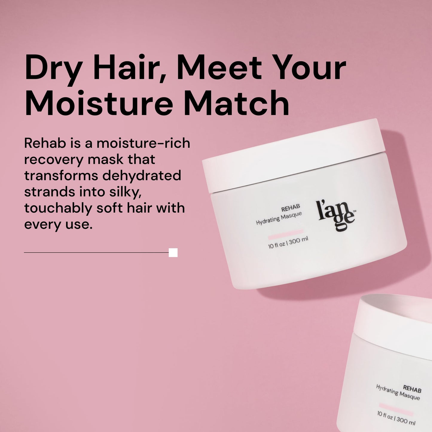 L'ANGE HAIR Rehab Hydrating Masque | Deep Conditioning Hair Mask for Dry, Damaged Hair | Keratin-Infused Treatment for Smoothness, Elasticity & Shine | Dry or Damaged Hair | 10 fl oz