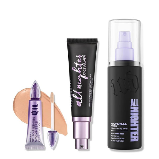 Urban Decay All Nighter Setting Spray & Primer Bundle - Waterproof Face Primer & Eyeshadow Primer (1 Fl Oz & 0.28 Fl Oz)