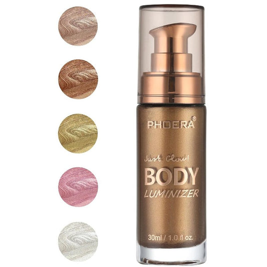 PHOERA Body Luminizer Highlighter - Waterproof Glow Illuminator for Face & Body | 103 Glistening Bronze