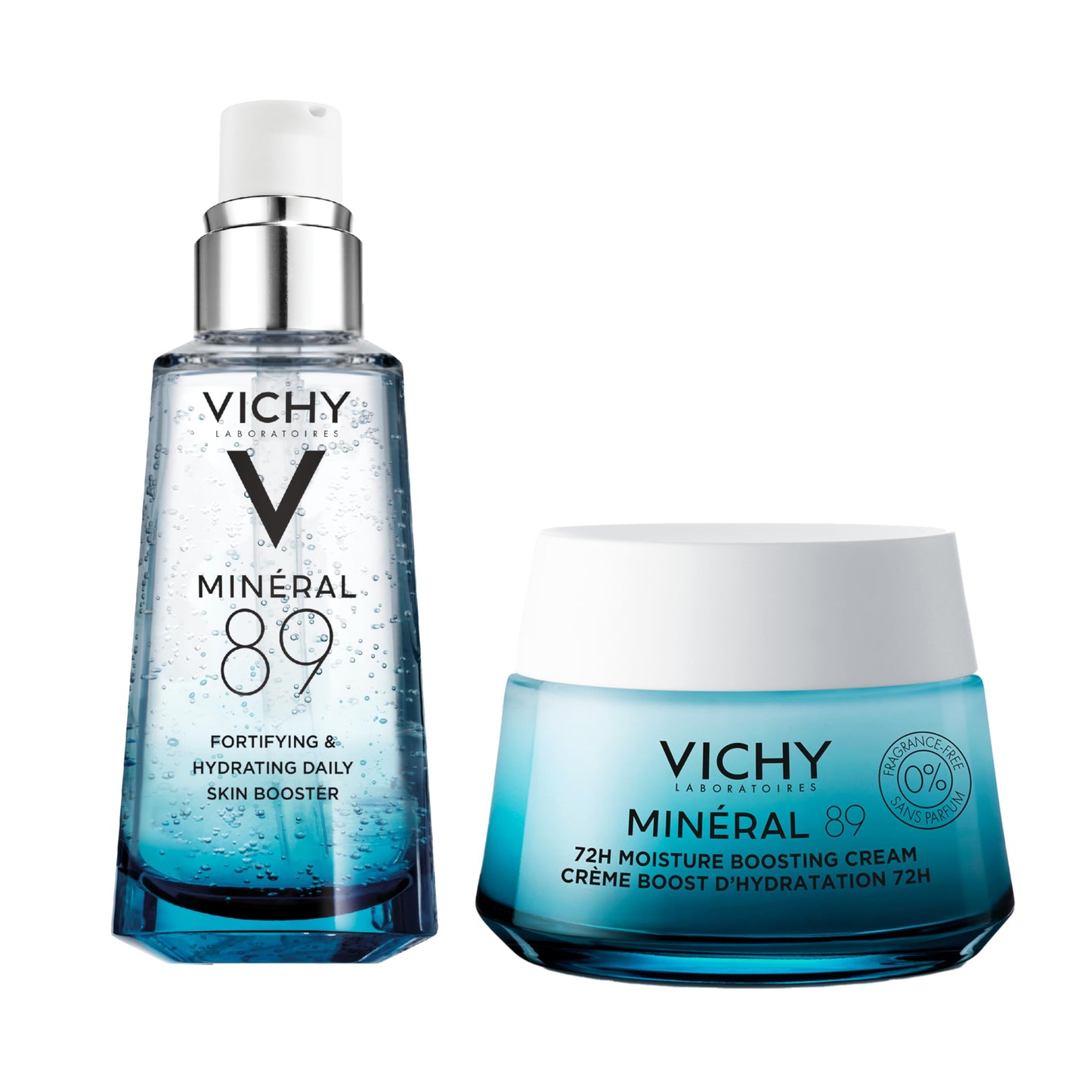Vichy Mineral 89 Fortifying & Hydrating Daily Skin Booster 50ml, Pure Hyaluronic Acid Serum For Face, Plumps & Hydrates, Repairs Skin Barrier, Lightweight Moisturizing Gel, Fragrance Free & Oil-Free