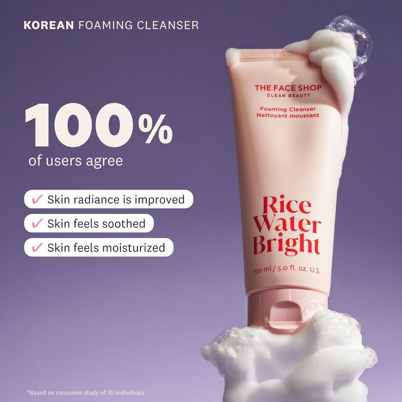 Rice Water Bright Double Cleansing Duo Set - Korean Skin Care | Hydrating Face Wash & Pore Control Oil
