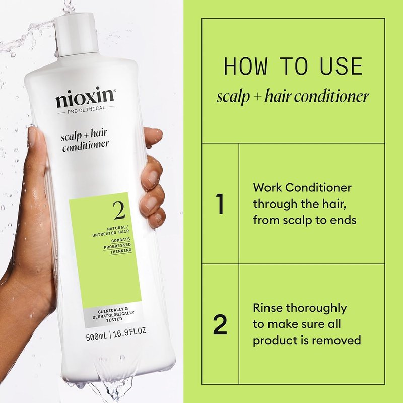 NIOXIN Scalp & Hair Thickening Conditioner - Boost Density with Niacinamide & Biotin | For Natural Hair