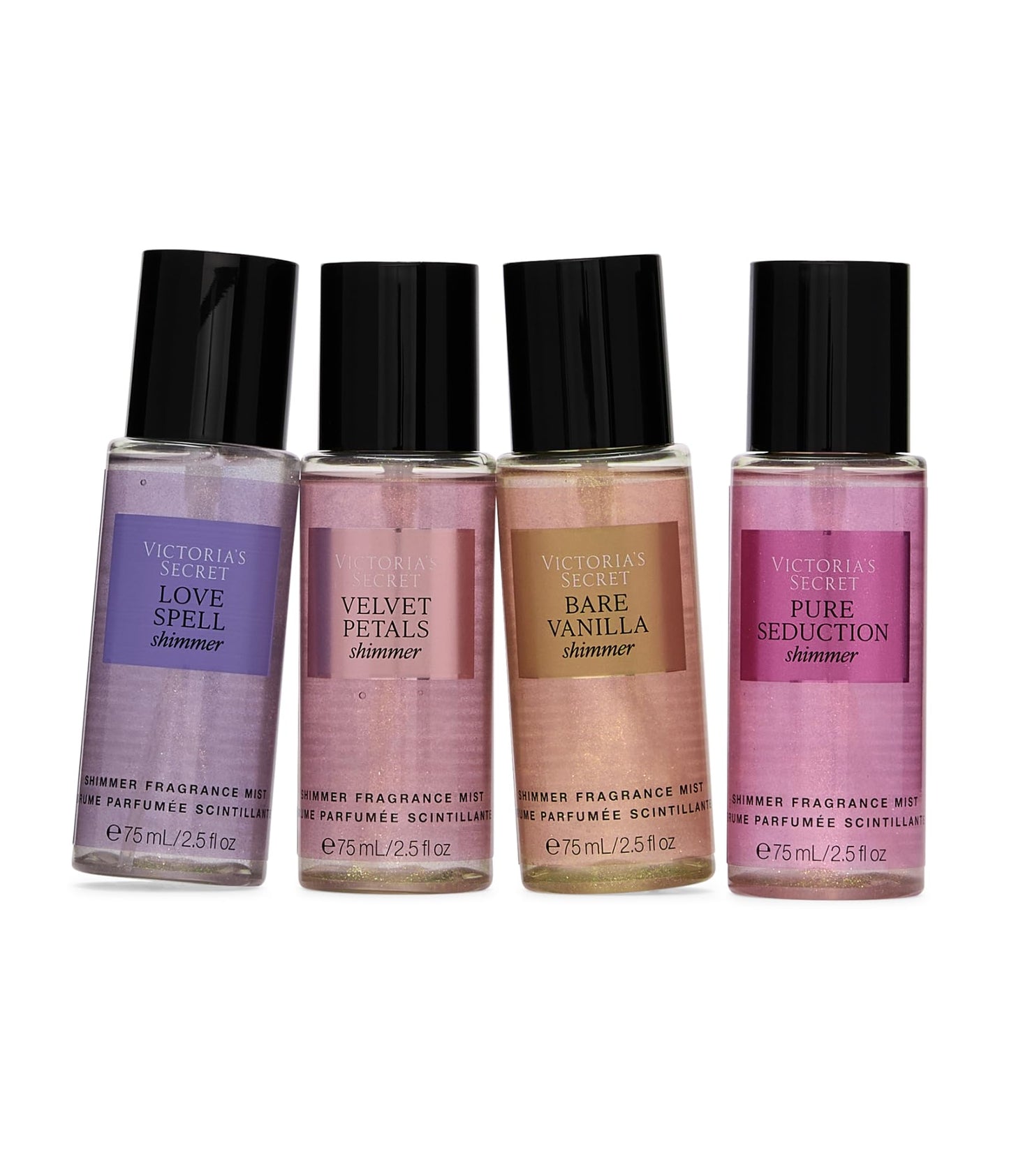 Victoria's Secret Fragrance Mist Collection 4 Piece Shimmer Mini Gift Set