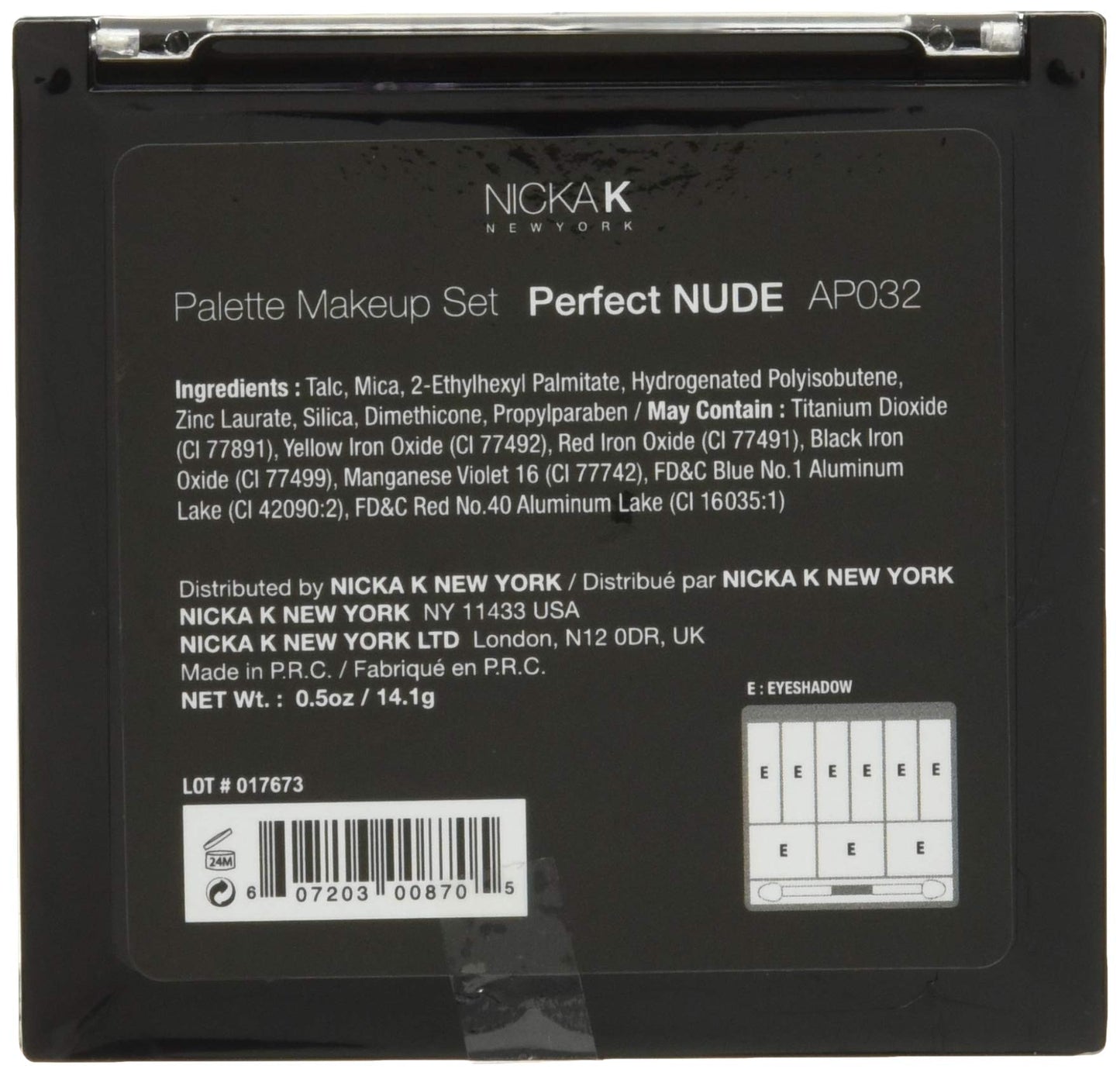 NICKA K Perfect 9 Nude Eyeshadow Palette Set