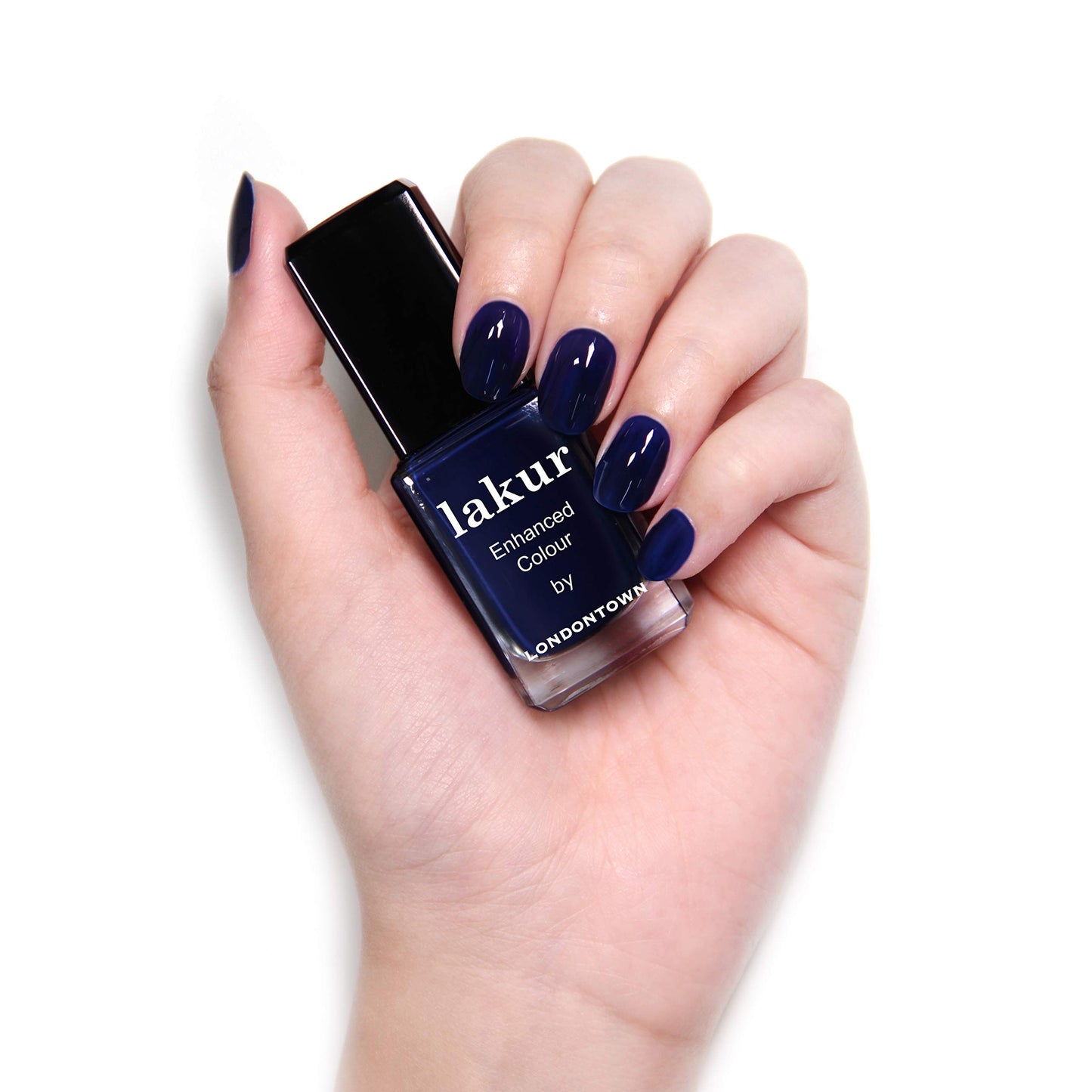 LONDONTOWN Lakur Nail Polish – Blue, Buckingham Blue, 0.4 Fl Oz, Long-Lasting, Streak-Free, Chip-Resistant | 21+ Free Non-Toxic Vegan Nail Color, Strengthens & Hydrates Nails
