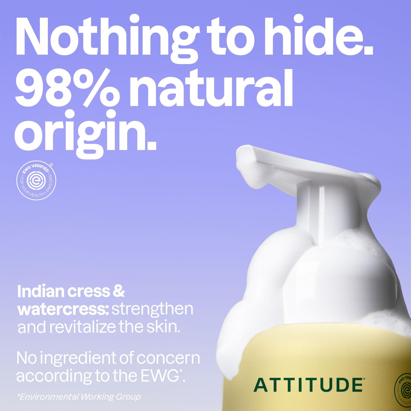ATTITUDE Foaming Hand Soap, EWG Verified, Plant and Mineral-Based Ingredients, Vegan and Cruelty-free Personal Care Products, Earl Grey & Fresh Cucumber, 10 Fl Oz (Pack of 3)