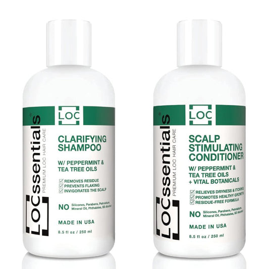 Shampoo & Conditioner Set for Locs, Braids & Dreadlocks - Peppermint & Tea Tree Oils, Nourishing Formula