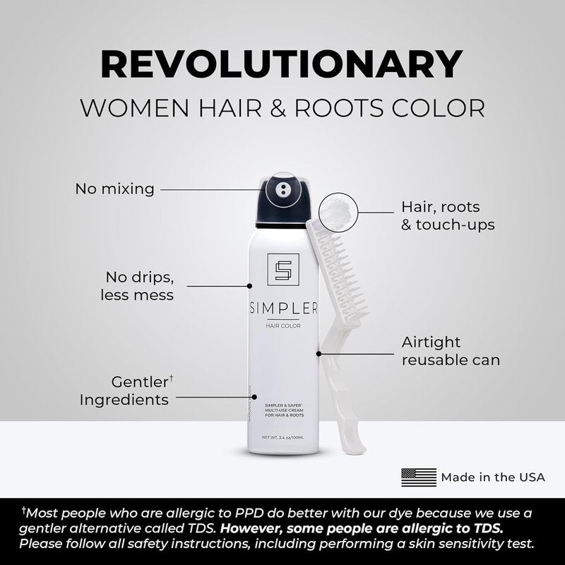 Permanent Ammonia-Free Hair Dye for Women | Natural Gray Coverage - Long-Lasting Golden Brown Color