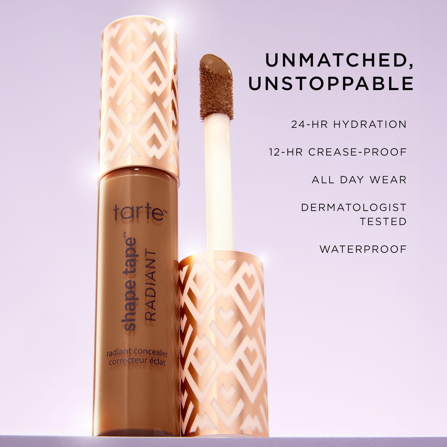tarte shape tape radiant concealer – Medium-Coverage, Hydrating Finish Under Eye Concealer for Dark Circles, Redness & Discoloration, Vegan, Cruelty-Free, travel size, 44H tan