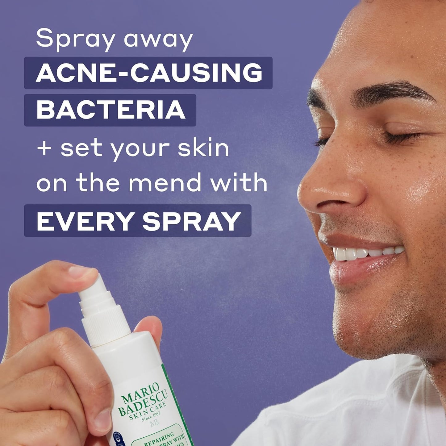 Mario Badescu Facial Spray Bundle | Hydrating Aloe, Rose Water & Herbs Mist + Repairing HOCl Facial Spray with Hypochlorous Acid | Soothes, Hydrates & Reduces Redness | Non-Irritating, Fragrance-Free