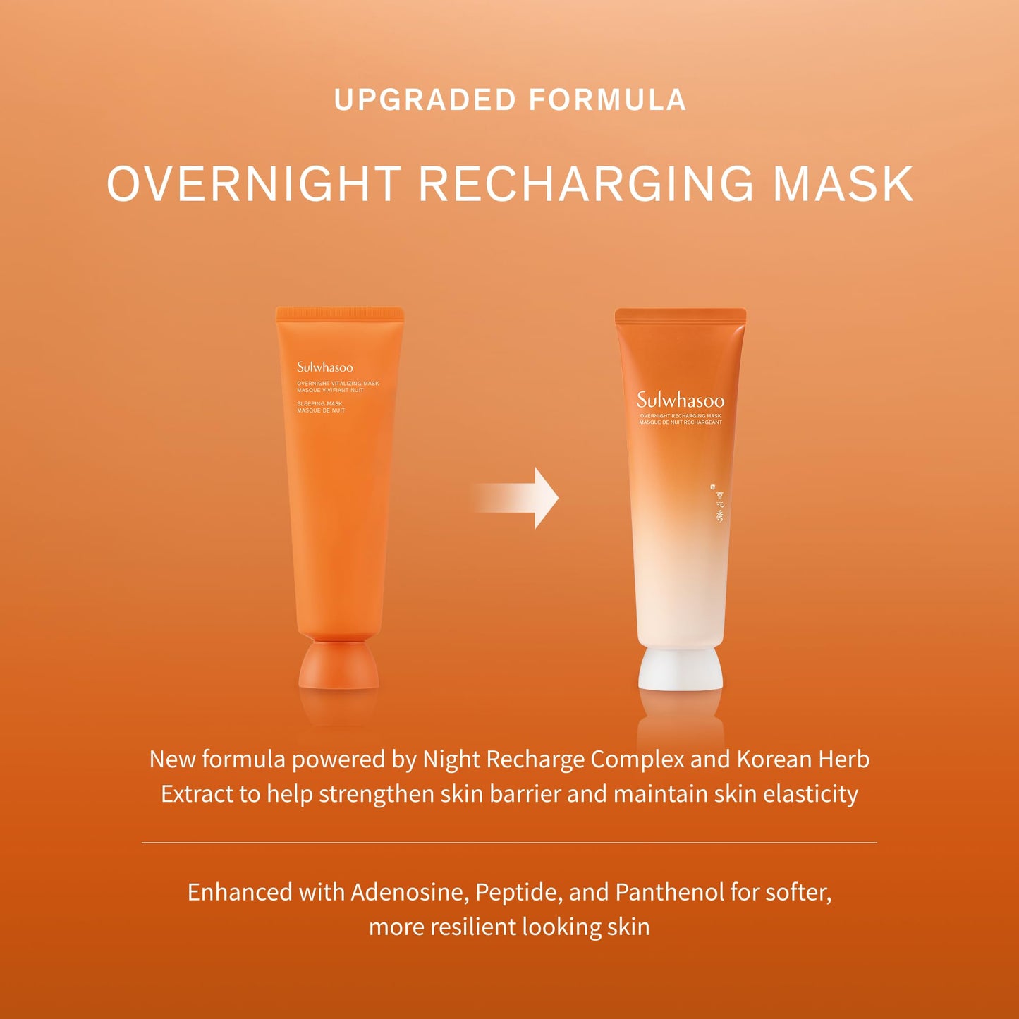 Sulwhasoo Overnight Recharging Sleeping Mask | Korean Hydrating Night Mask | With Ginseng & Squalane | Deep Moisture & Skin Barrier Repair for Dry & Dull Skin, 4.05 fl. oz.