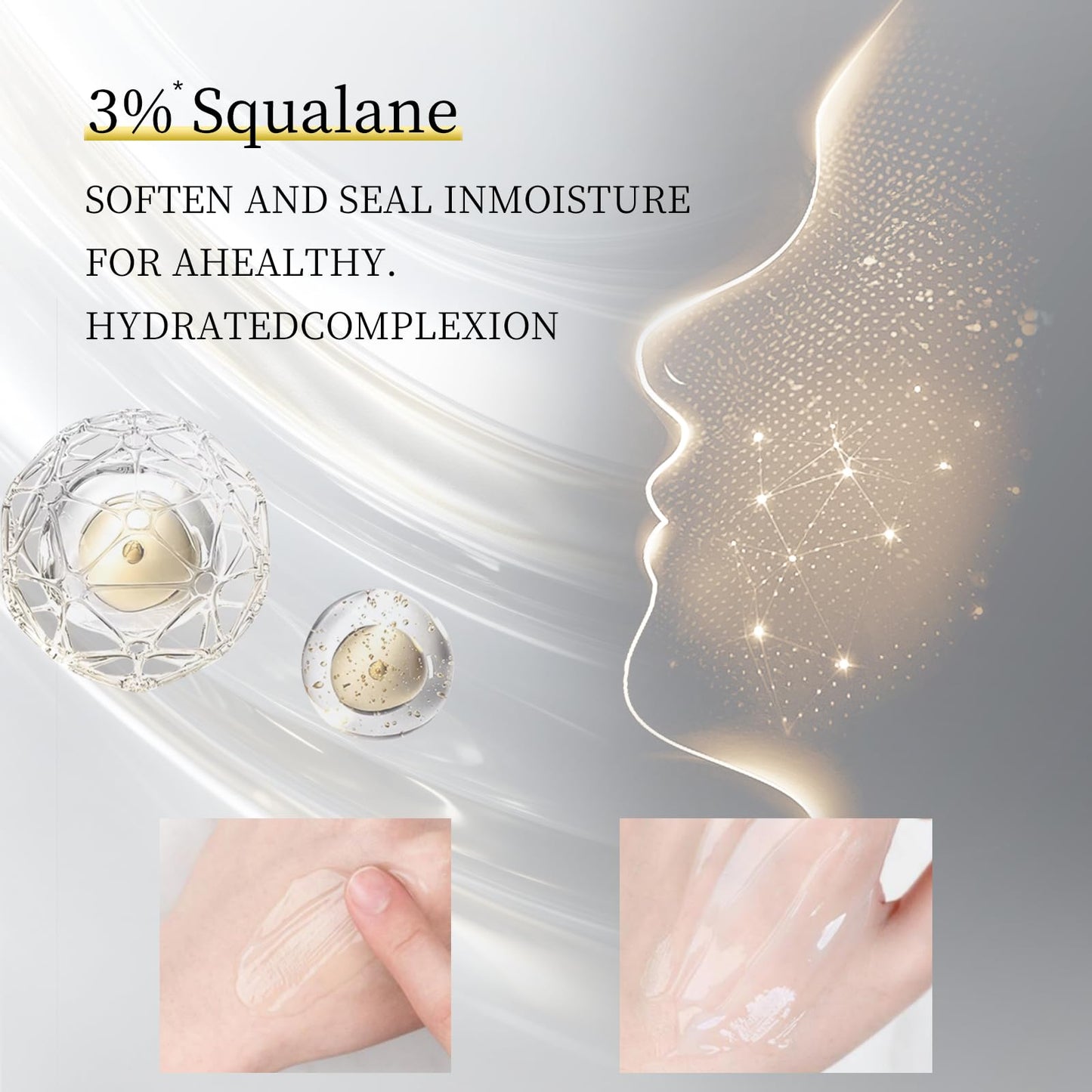 LACUES 60 Day Type I & III Collagen Face Serums,Anti-Aging Wrinkle,Daily Line Smoothing Skin Care Treatment for Fine Lines, Post-Acne Scars | 3% Squalane + jojoba oil, 60 Individual Capsules