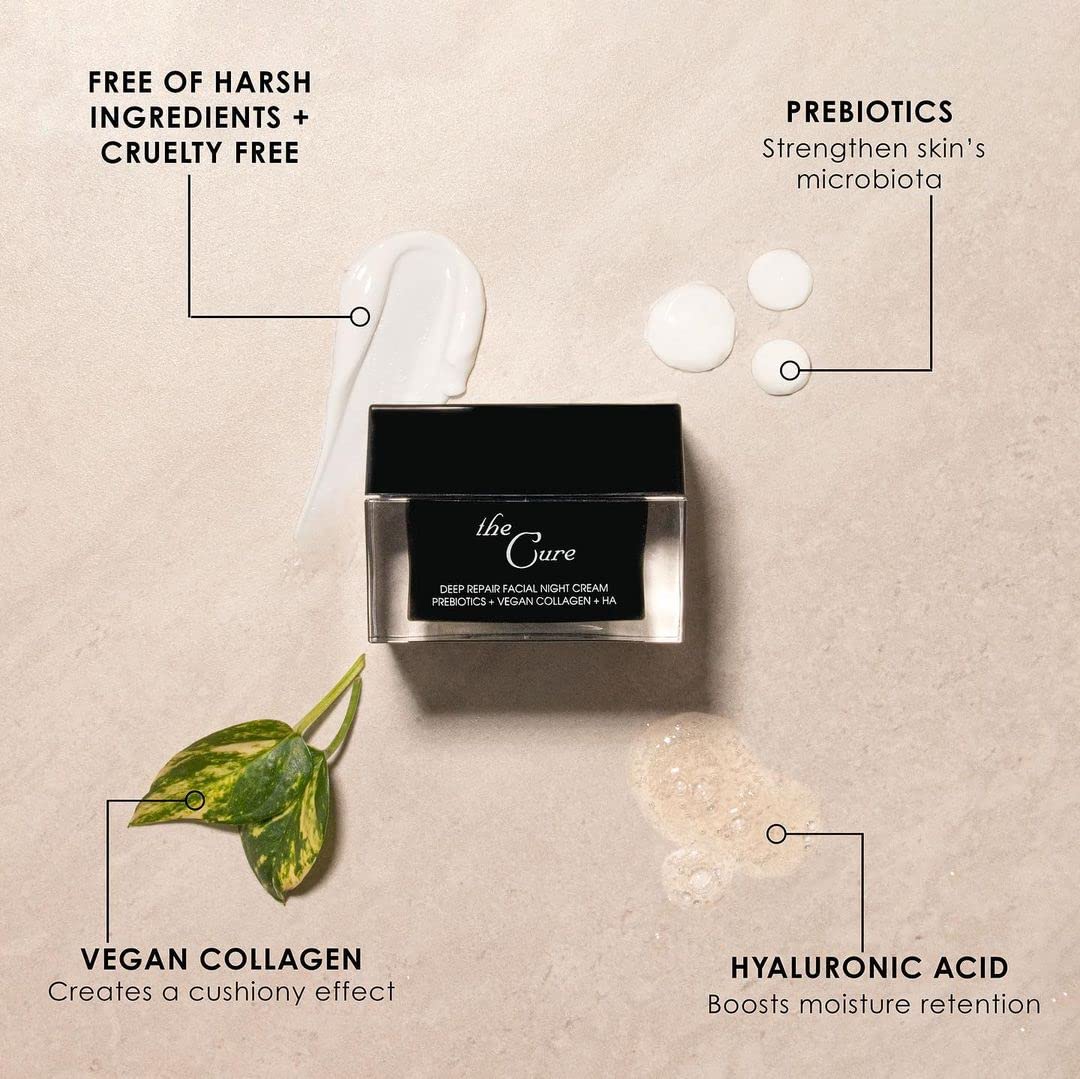 Deborah Lippmann The Cure Night Cream - Deep Repair for Softer, Plumper Skin | Vegan Formula