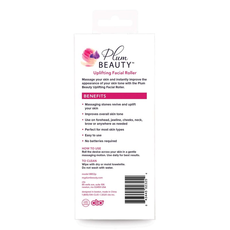 Plum Beauty Uplifting Facial Roller, Massaging Stones revive Skin, Face Massager Beauty Roller, Skincare Wand for Skin Tightening & Firming