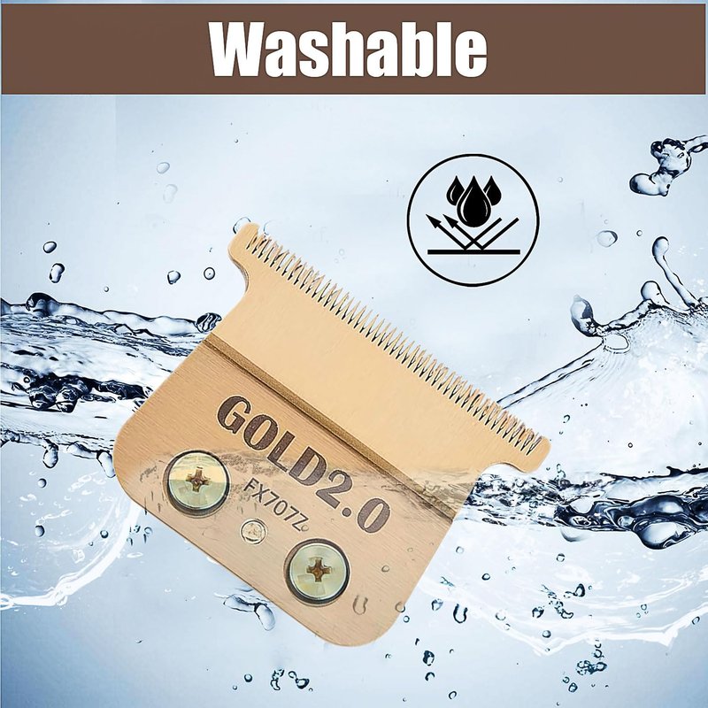 FX707Z DLC 2.0 Replacement Trimmer Blades - Zero-Gapped Compatible with BaByliss PRO Gold