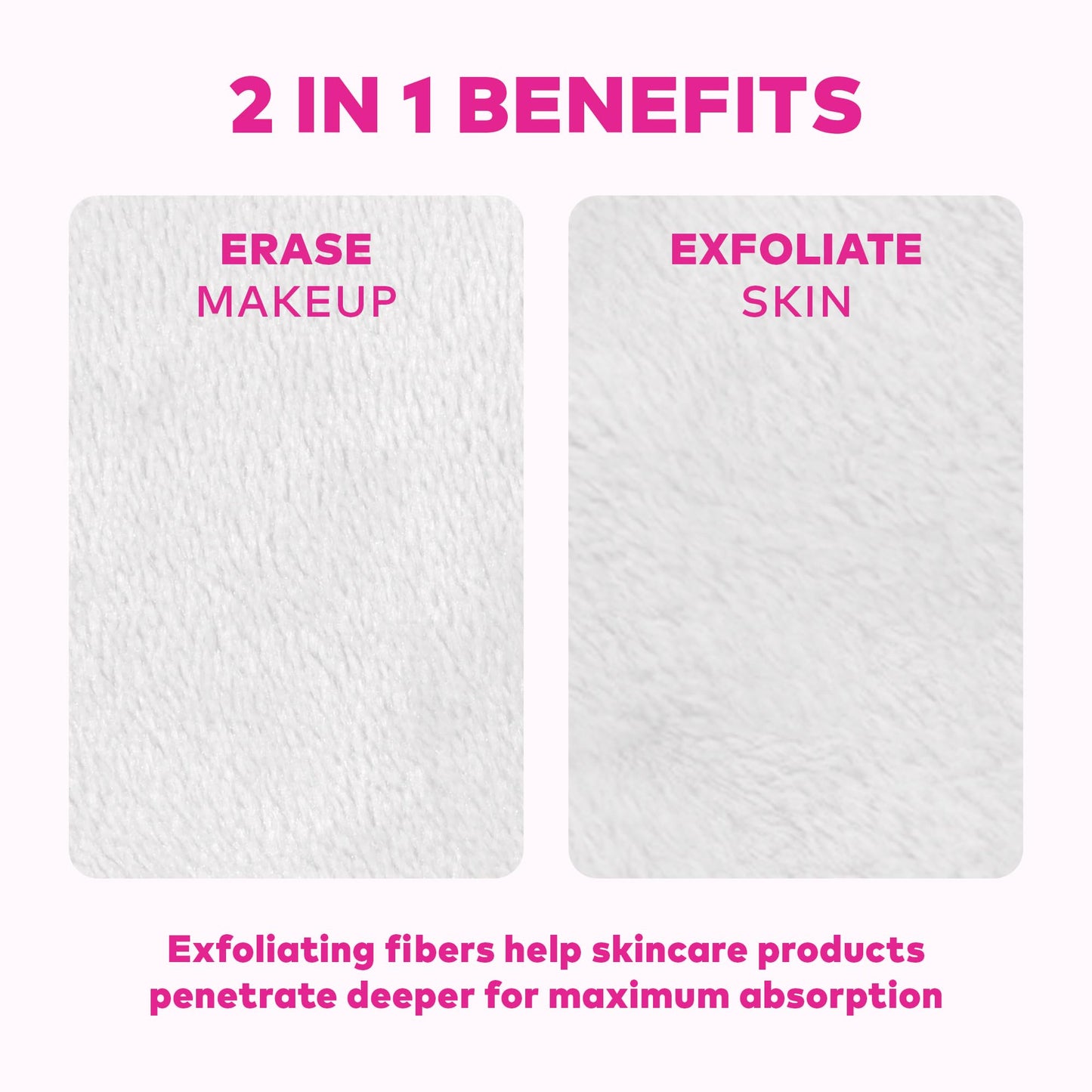The Original MakeUp Eraser 7-Day Set, Erase All Makeup with Just Water, Including Waterproof Mascara, Eyeliner, Foundation, Lipstick, Sunscreen, and More! Fab-Bow-Lous, 7ct.