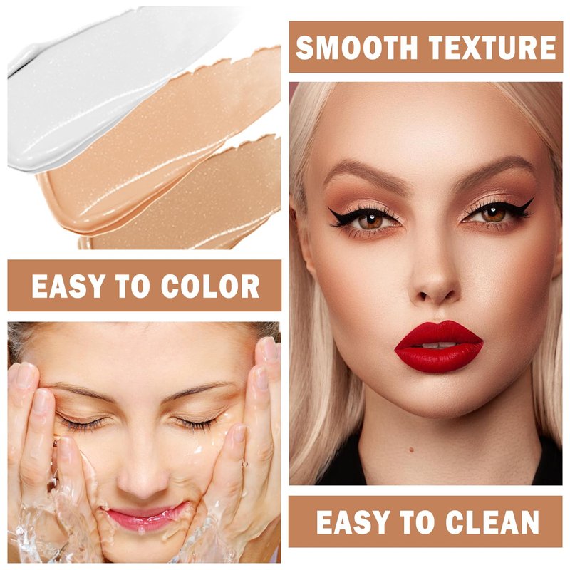 QIUFSSE Eyeshadow Primer Base Dark Matte Eye Primer Evenly Colored Liquid Eyeshadow Primer,Long-lasting Moisture Eye Primer for Mature Eyes-Dark