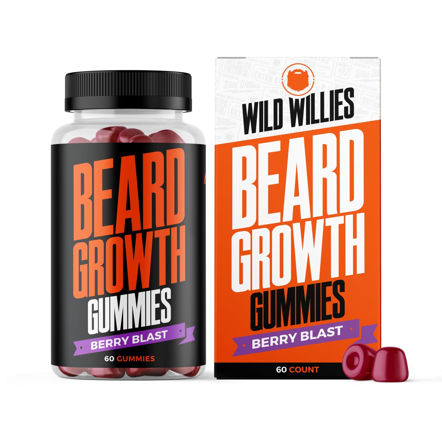 Wild Willies All-in-One Beard Growth Kit - Includes Beard Boost Serum Oil & Growth Supplement, Boar Bristle Brush - Perfect Grooming Kit for Men - Achieve Thicker, Fuller, Healthier Beard