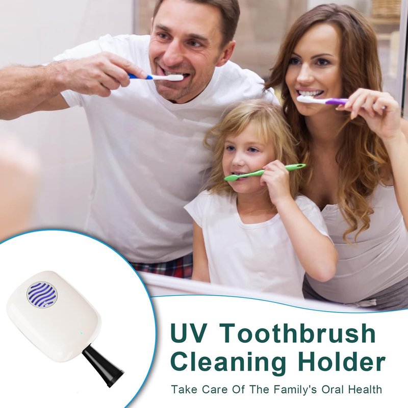 UWTLFCE UV-C Toothbrush Cover Case and Holder Electric Travel Toothbrush Cover with Holder for Any Toothbrush Head Rechargeable Toothbrush Travel Case Pink