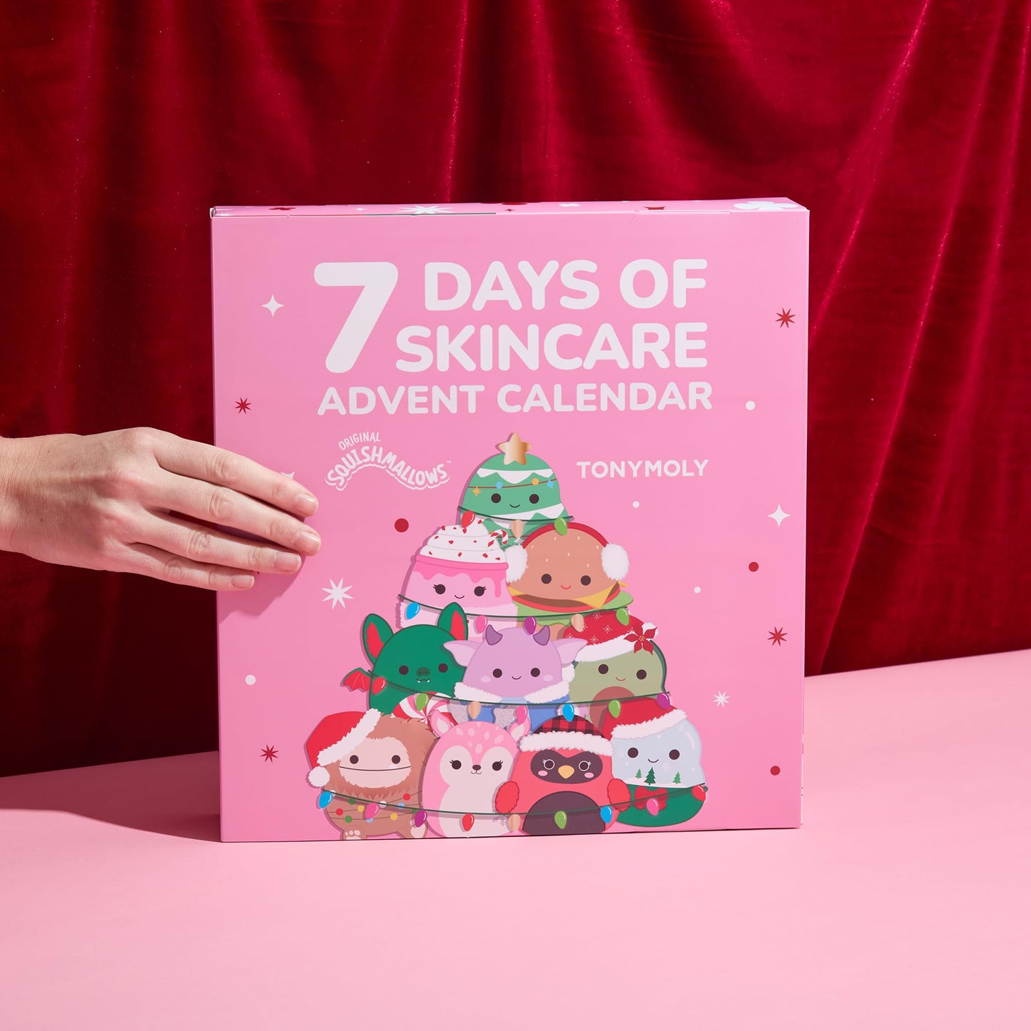 TONYMOLY x Squishmallows Advent Calendar 2025-7-Day Skincare Giftset with Hand Cream, Lip Gloss, Sheet Masks & Cute Holiday Set For Girls