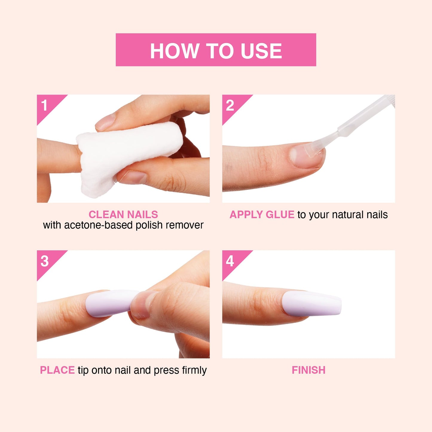 GOLDFINGER Brush-On Nail Glue, Effortless Easy Application with Strong, Fast-Setting Liquid Adhesive, Hassle-Free, Durable Ultra Hold for Perfect Nail Bonding 5pcs (5pcs)