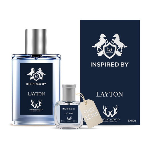 MONTWOOD Eau de Parfum – Warm, Spicy & Elegant Fragrance for Men – 100mL Perfume Spray with Bonus 15mL Perfume Sample (Randomly Selected) – Inspired by Layton