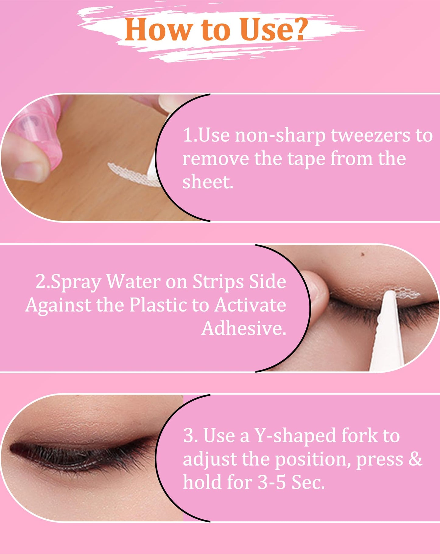 EclatPopu Invisible Double Eyelid Tape - 1168 Pcs Eye Lid Strips Lifter for Hooded Eyes - XY+SD+ZM+DZ+ZL