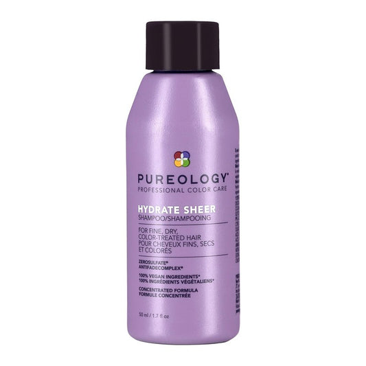 Pureology Hydrate Sheer Shampoo - Lightweight, Moisturizing Shampoo For Fine, Dry, Color Treated Hair, Sulfate-Free & Vegan, 1.7 Fl Oz