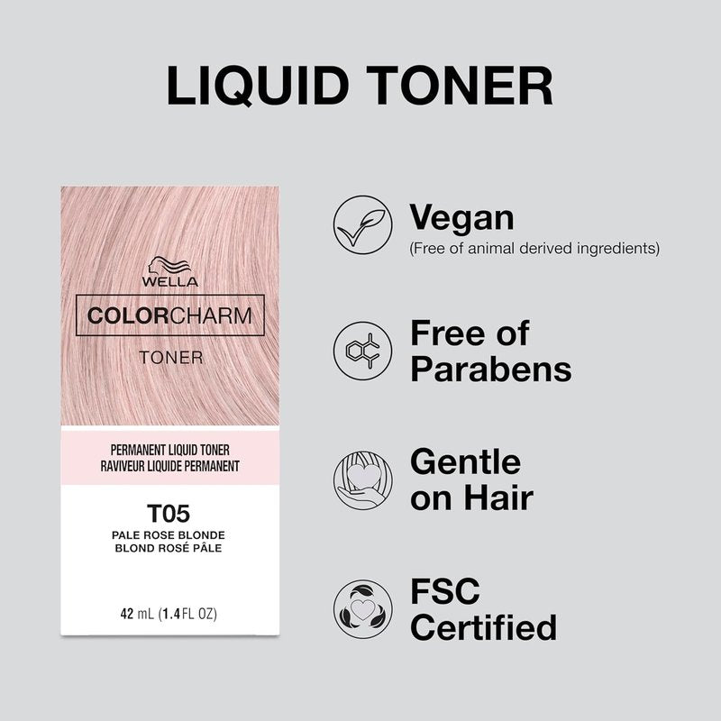 COLORCHARM Permanent Liquid Hair Toners - Neutralize Brass for Healthy Blonde Tones | Vegan & Paraben-Free