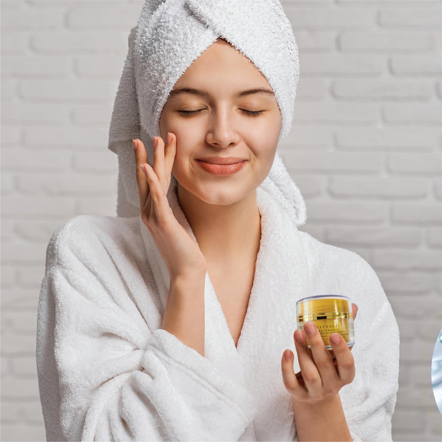 VITASEI Moisturizing Night Serum w/Hyaluronic Acid, Cucumber, Grape & Coffee Extract for Dark Circles, Puffiness & Bags - Under Eye Hydration Serum for Women & Men (0.67 Fl Oz)