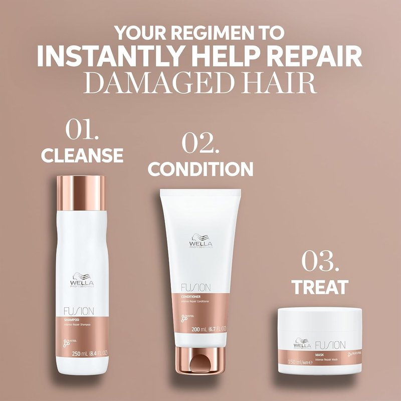 Wella Professionals Fusion Intense Repair Hair Mask - Repair Damaged Hair & Reduce Breakage | 6.8 oz