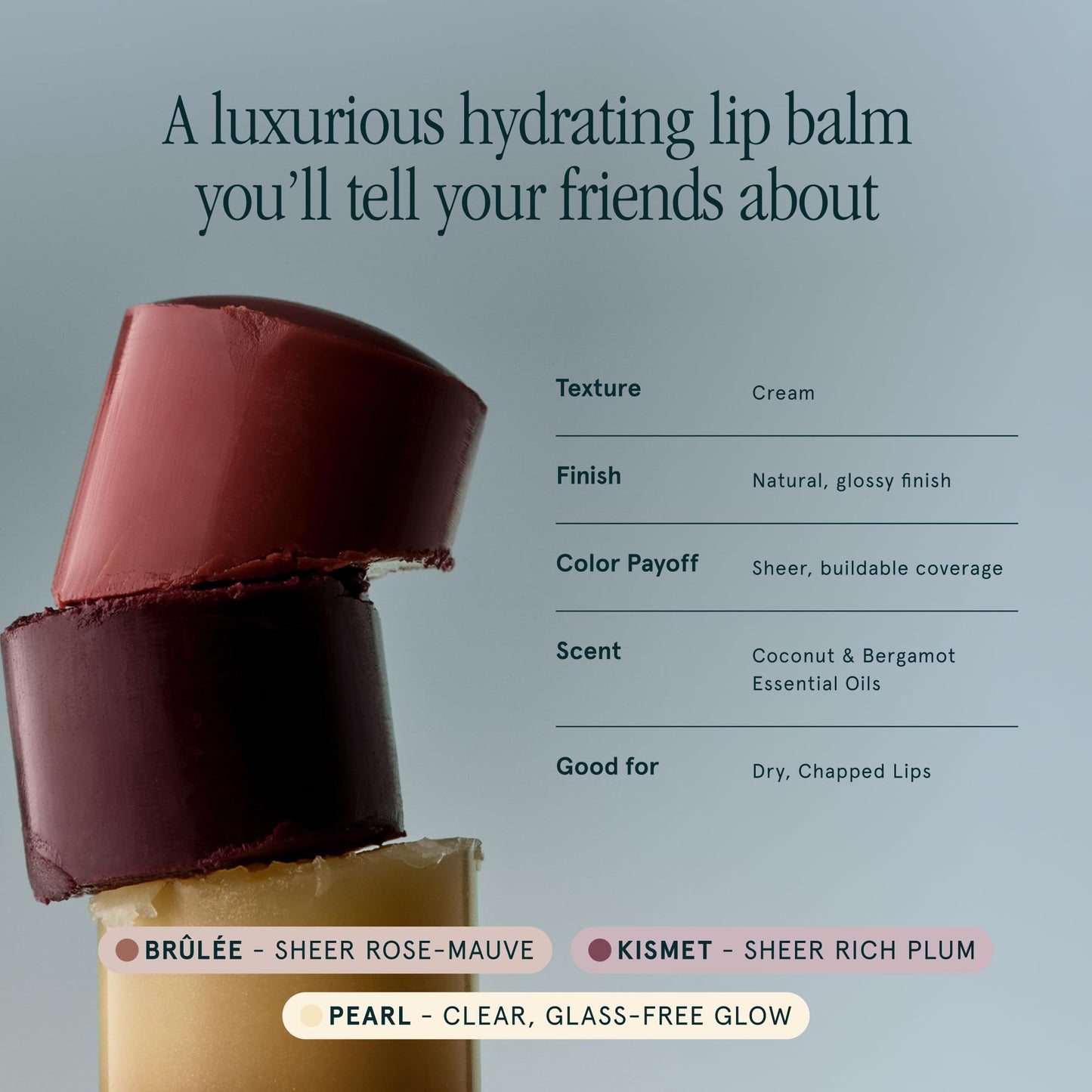 SOSHE Beauty - Peptide Glow Hydrating Lip Treatment | Intense Moisture | Peptides, Vitamin E, Hyaluronic Acid | Cruelty-Free, Certified Plastic Negative (Kismet - Deep Berry)