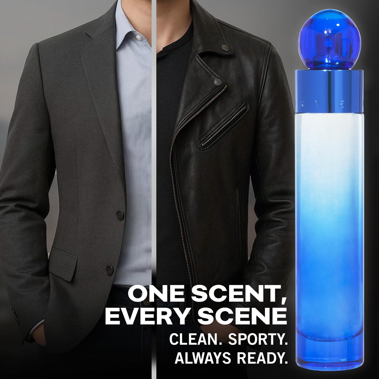 Perry Ellis 360° Very Blue Gift Set - 3.4 fl oz Eau de Toilette, 3 oz Shower Gel, 6 oz Body Spray, .25 fl oz EDT Mini Travel Spray - fresh, aquatic, citrus, clean
