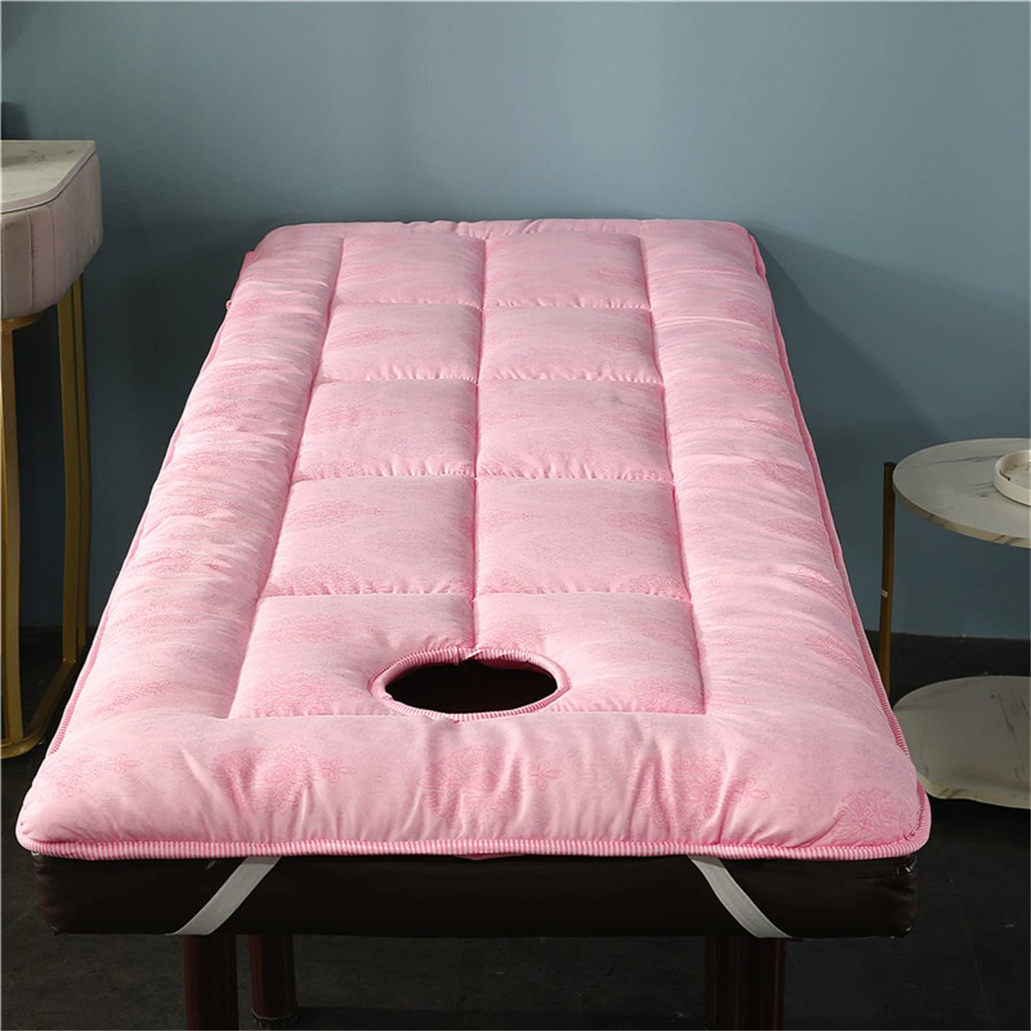 Spa Massage Table Pad & Face Cradle Set - Soft and Comfortable Thick Facial Bed and Headrest Cover 75"x31.5" Thickened Mattress with Holes