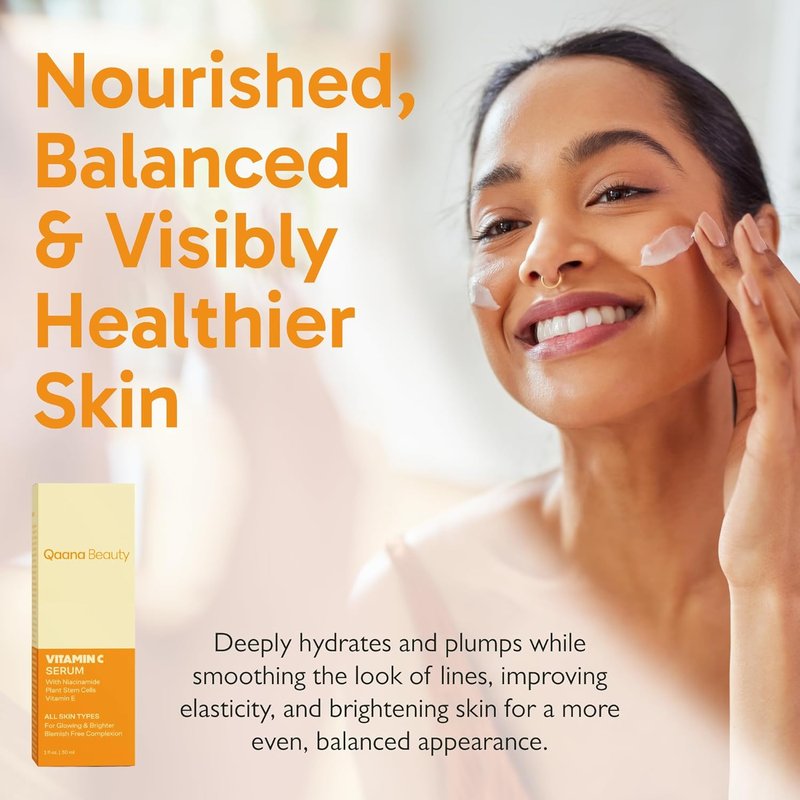 Super Vitamin C Face Serum - 7-in-One Anti-Aging Formula with Hyaluronic Acid & Caffeine | 1 fl oz for Mature Skin