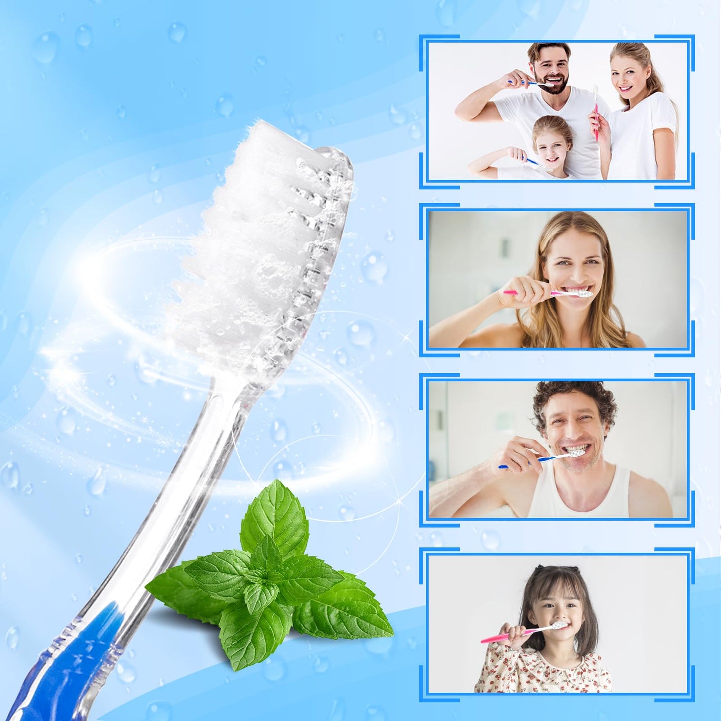 HQSLsund 150 pcs Prepasted Disposable Toothbrushes Bulk Individually Wrapped Pre Pasted Soft Bristle Tooth Brush Set Travel Toothbrushes for Homeless Gift Hotel Camping Travel