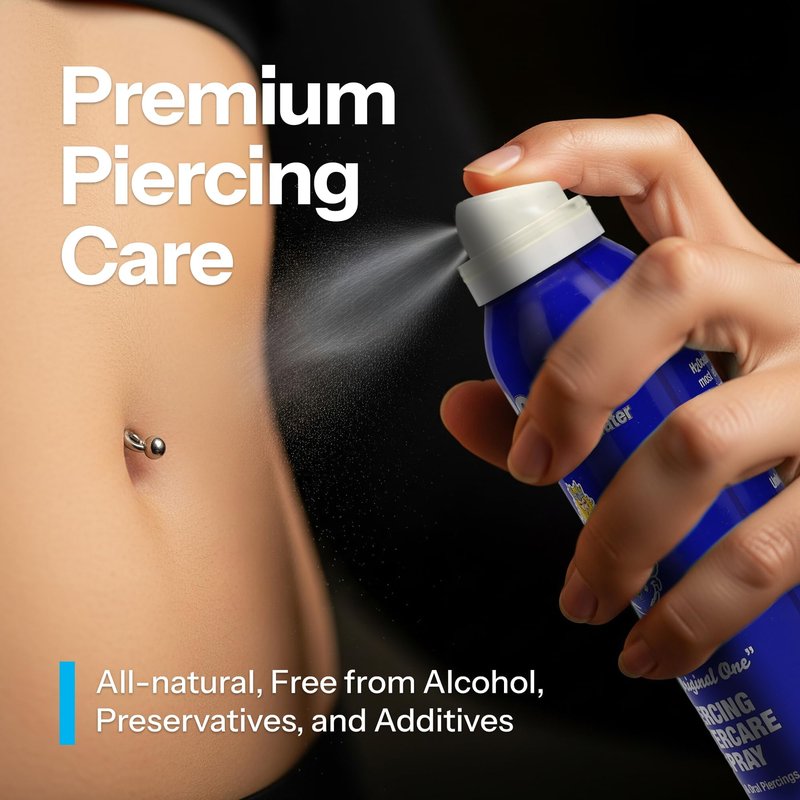H2Ocean Piercing Aftercare Spray 4oz + Sea Salt Body Piercing Spray 6oz