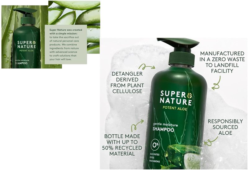 Aloe Gentle Moisture Shampoo & Conditioner - Sulfate-Free, 30 Fl Oz | Hydrating Formula