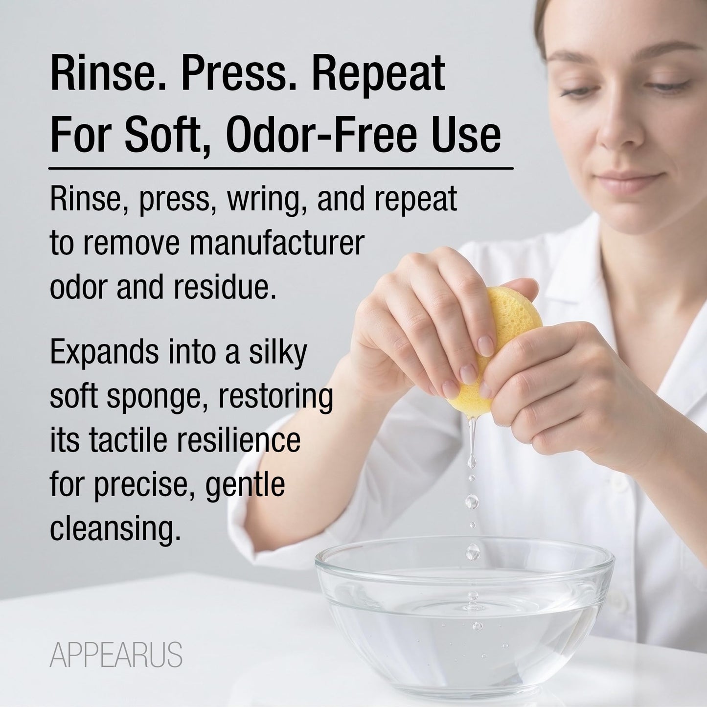 Appearus Compressed PVA Disposable Facial Sponges, Esthetician, 240 Count
