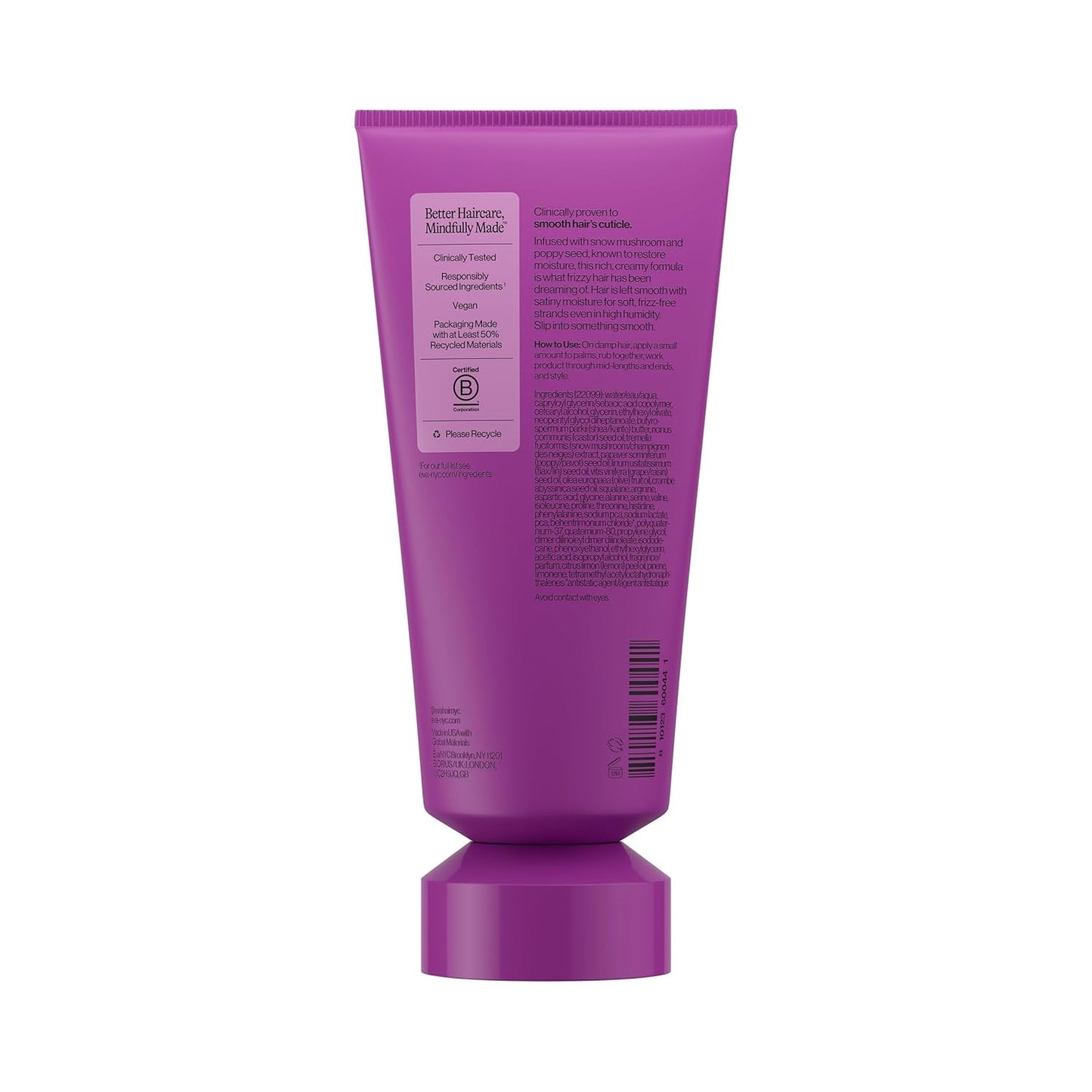 Eva NYC Smoothing Anti-Frizz Hair Cream | Leave-In Treatment for Manageable, Soft Hair - 5.4 fl oz